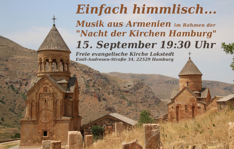 Ensemble Celleramento & die Nacht der Kirchen. 15. September 2018, ab 19 Uhr. Freie evangelische Kirche Lokstedt, Emil-Andresen-Straße 34, 22529 Hamburg